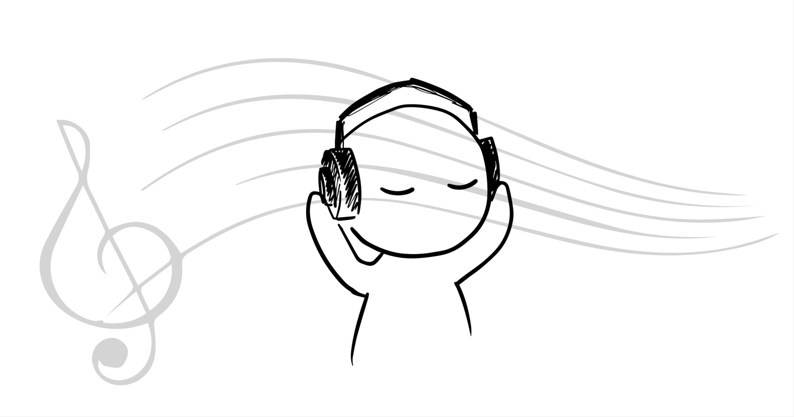 Listening to music sketch